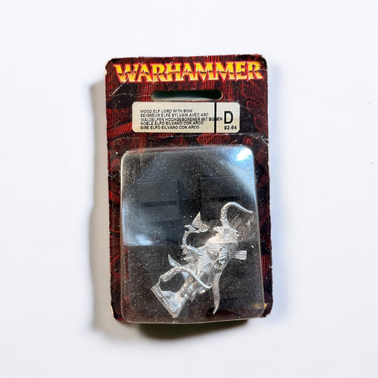 Wood Elf Lord with Box in Blister - Warhammer 6th edition - Citadel Games Workshop